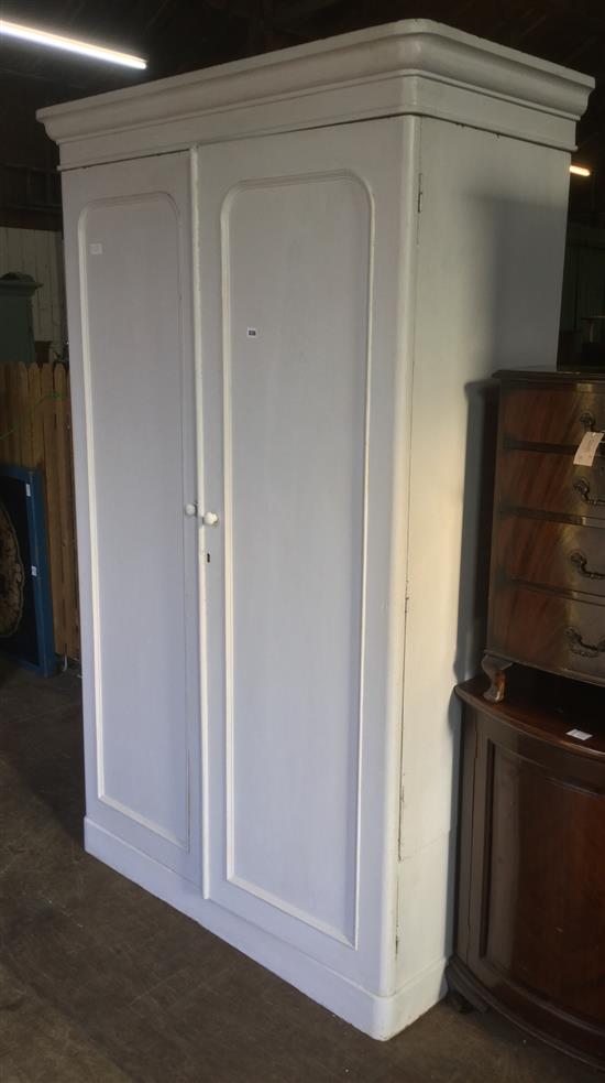 Painted pine wardrobe